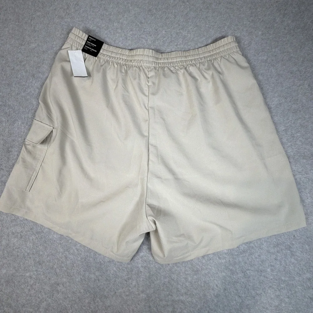 Adidas Cargo Shorts Mens XL Sandstone/White Logo 5